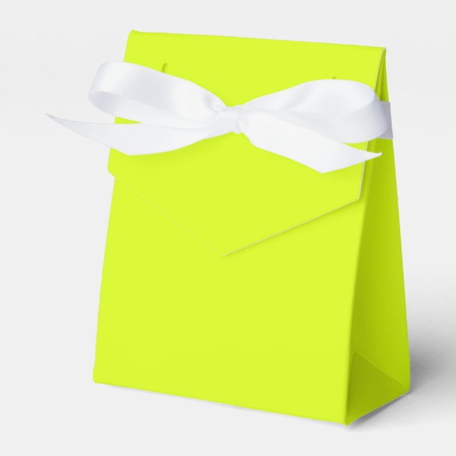 Chartreuse Yellow solid colour Favor Box (Front Side)