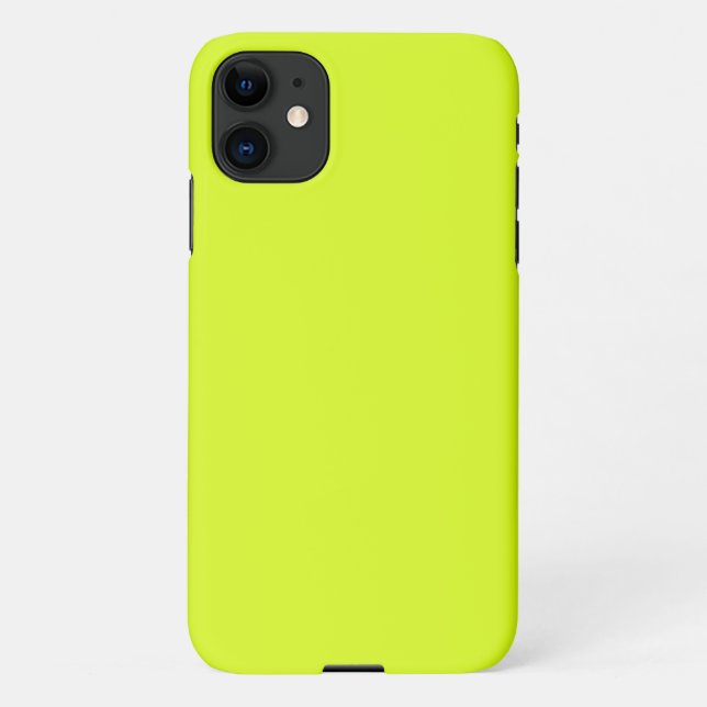 Chartreuse Yellow (solid colour)  iPhone Case (Back)
