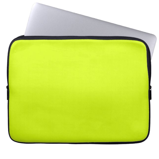 Chartreuse Yellow solid colour Laptop Sleeve (Front)