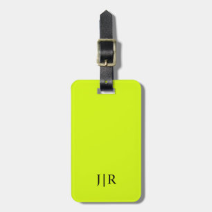 Chartreuse Yellow solid colour Luggage Tag