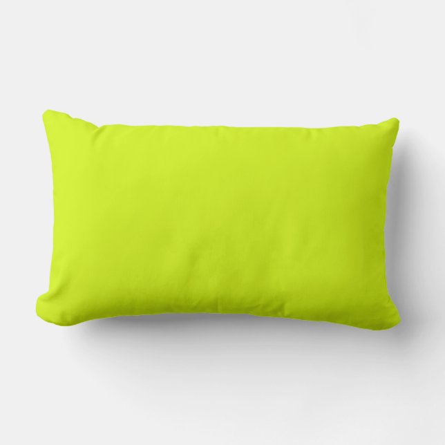  Chartreuse Yellow (solid colour)  Lumbar Pillow (Front)