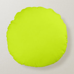 Chartreuse Yellow (solid colour) Round Pillow