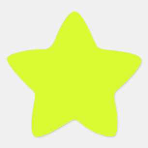 Chartreuse Yellow (solid colour)  Star Sticker