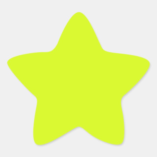  Chartreuse Yellow (solid colour)  Star Sticker (Front)