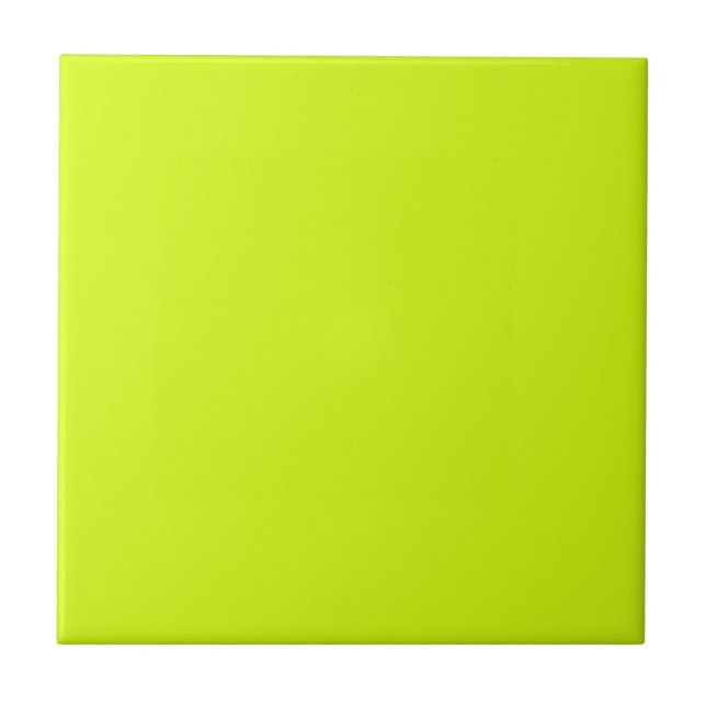 Chartreuse Yellow solid colour Tile (Front)