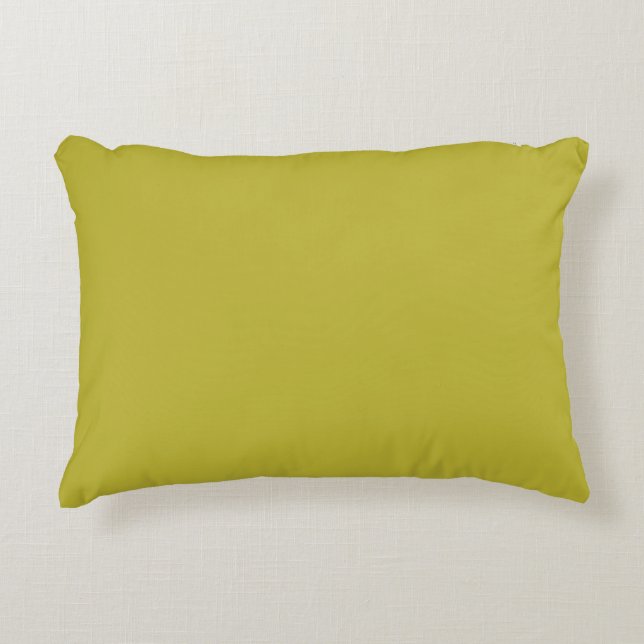 CHARTREUSE Yellowish Green Solid Colour  Accent Pillow (Front)