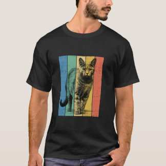 Chartreux Cat Portrait Vintage Style Mom Dad Long T-Shirt