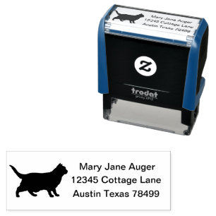 Chartreux Cat Self Address Stamp