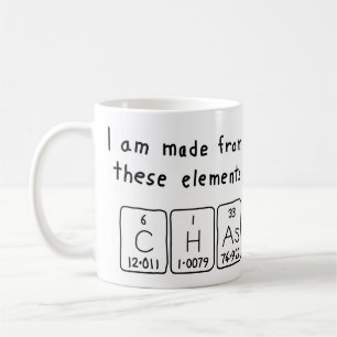 Chas periodic table name mug