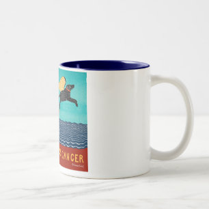 chase away k9 cancer-Mug-Stephen Huneck Two-Tone Coffee Mug