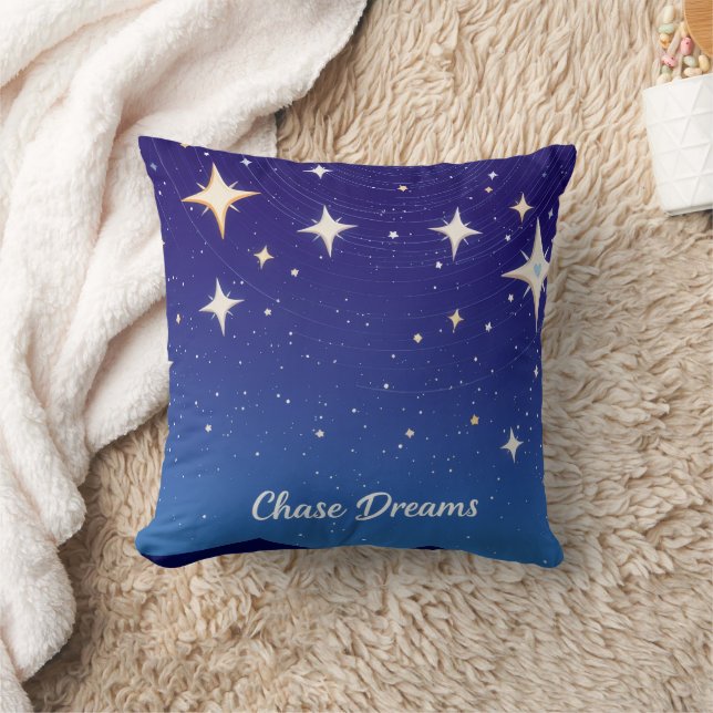 Chase Dreams Night Starry Sky Throw Pillow (Blanket)