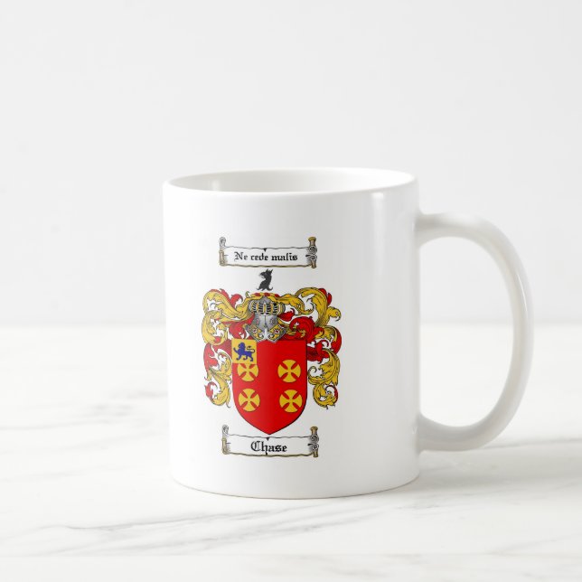 CHASE FAMILY CREST -  CHASE COAT OF ARMS COFFEE MUG (Right)