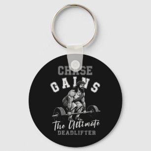 Chase Gains Jesus The Ultimate Deadlifter Funny Mo Keychain