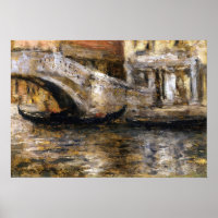 Chase - Gondolas Along Venetian Canal, 1913