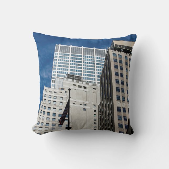 Chase Manhattan Bank New York City Throw Pillow (Front)