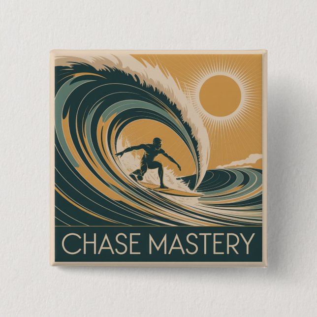 Chase Mastery 2 Inch Square Button (Front)