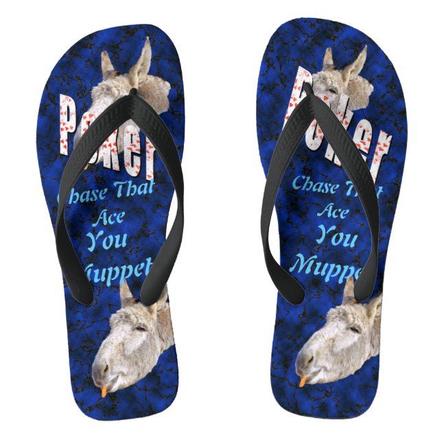 Chase That Ace You Muppet, Poker Flip Flops (Footbed)