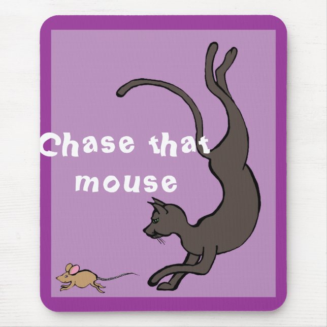 Chase that mouse mouse pad (Front)