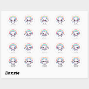 Chase the Rainbow and Find Your Happy Classic Round Sticker