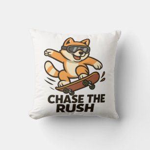 Chase The Rush Throw Pillow