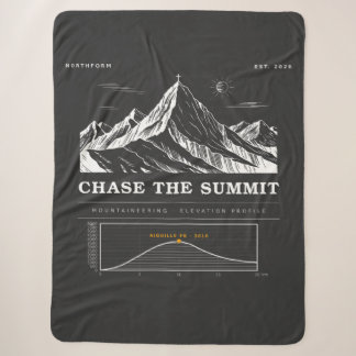 Chase The Summit Climbing Elevation Profile Sherpa Blanket