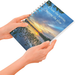 Chase The Sunrise Lake  Notebook