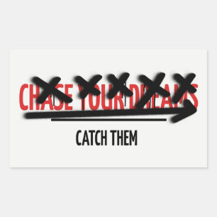 Chase Your Dreams Catch Them Motivational Quote Sticker