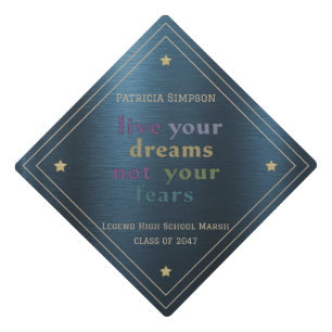 Chase Your Dreams Fearlessly - Be Blessed!  Graduation Cap Topper