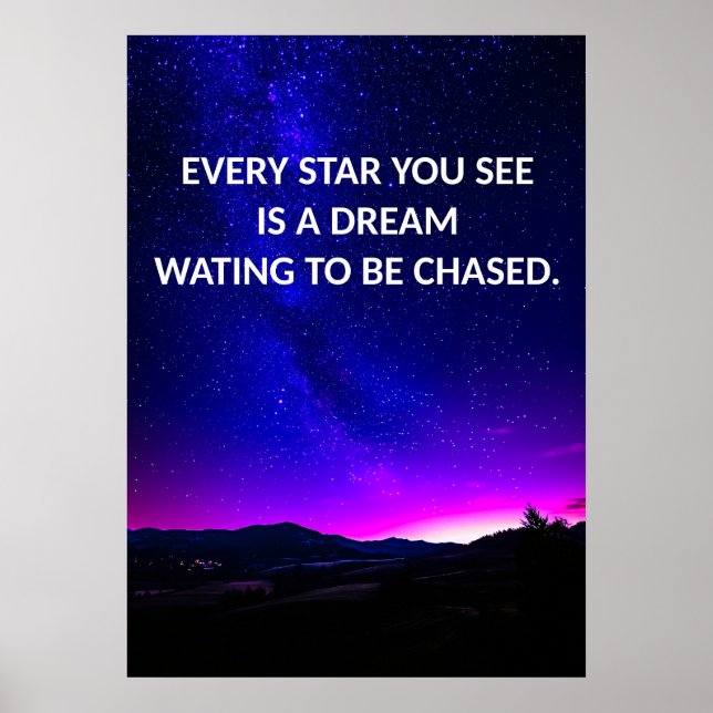 Chase your Dreams Motivational Poster (Front)