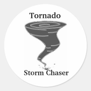 Chaser Tornado Storm - Stickers Rond