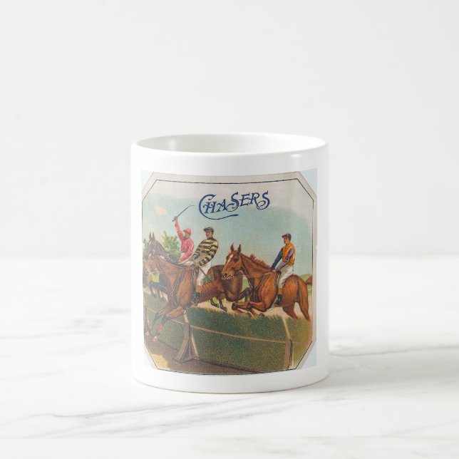 Chasers Vintage Horse Racing Coffee Mug (Center)