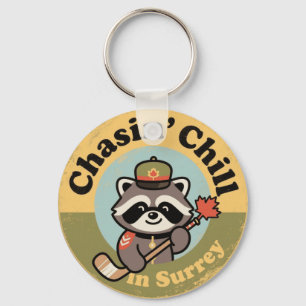 Chasin’ Chill Surrey with a Cool Raccoon Mountie Keychain