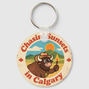 Chasin’ Sunsets_ Calgary Prairie-Inspired Keychain