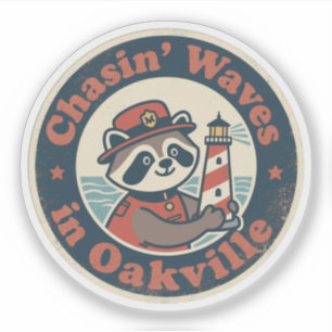 Chasin’ Waves in Oakville Funny Raccoon Mountie