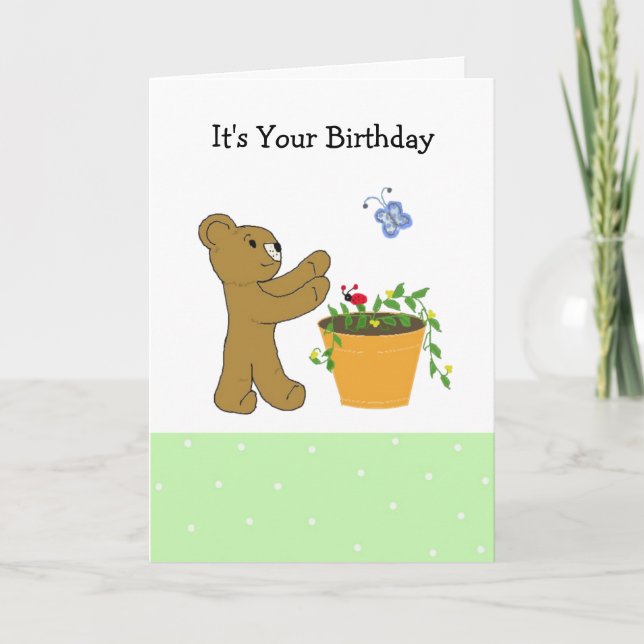 Chasing a Butterfly Birthday Design Card (Front)