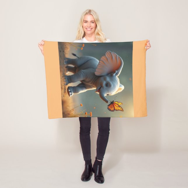 Chasing A Butterfly Fleece Blanket (In Situ)