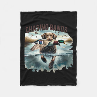 Chasing Bands Duck Hunting Fleece Blanket