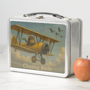 Chasing Birds Metal Lunchbox