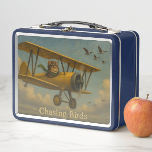 Chasing Birds Metal Lunchbox