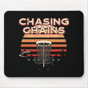 Chasing Chains Disc Golf Hobby Disc Golfer Pastime Mouse Pad