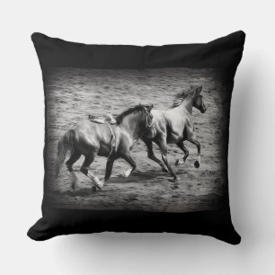 Chasing Freedom - Equine Art Fleece Blanket Throw Pillow