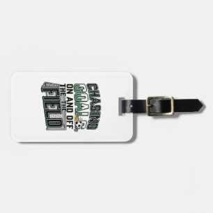 Chasing Goals Soccer Vintage Field Shirt Design_1 Luggage Tag