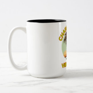 Chasing Good Vibes Only – Retro Two-Tone Mug,  Two-Tone Coffee Mug