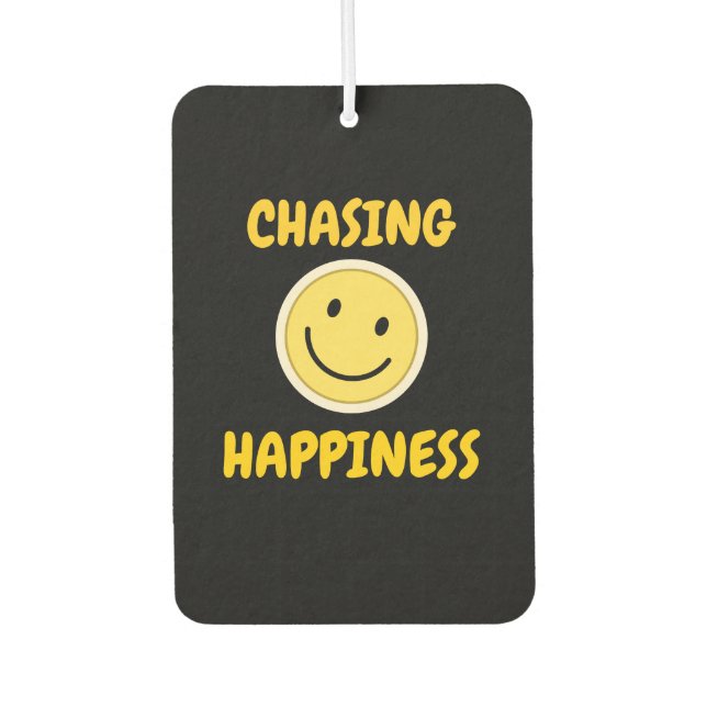 Chasing Happiness Smiley Face Positive  Air Freshener (Front)