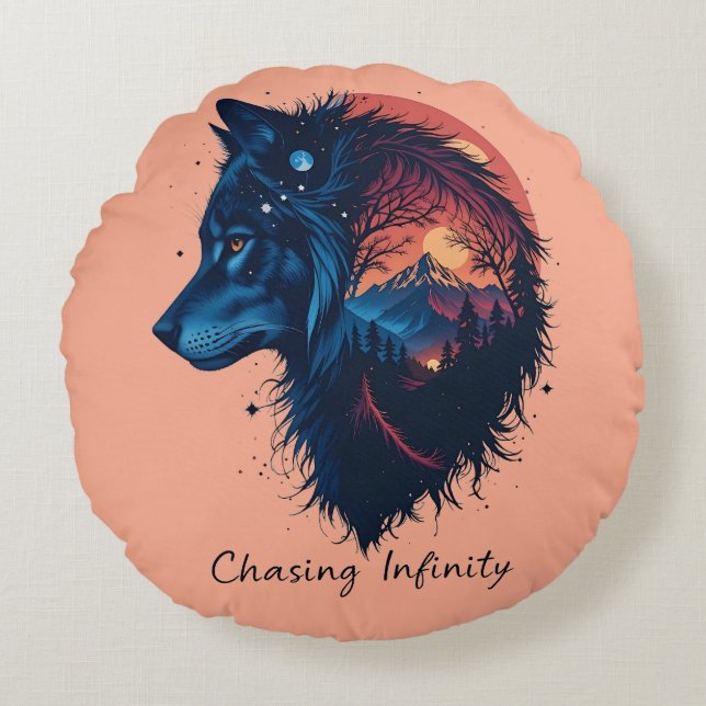 Chasing Infinity Round Pillow (Front)