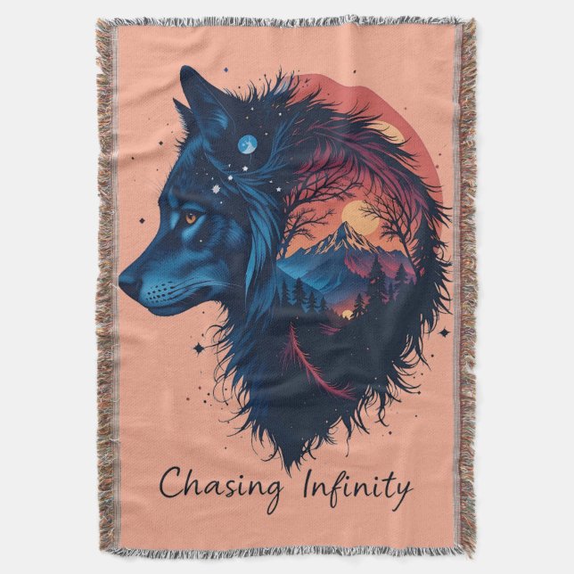 Chasing Infinity Throw Blanket (Front Vertical)