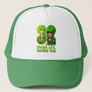 Chasing Luck Catching Cash St Patrick’s Day - boné Trucker Hat
