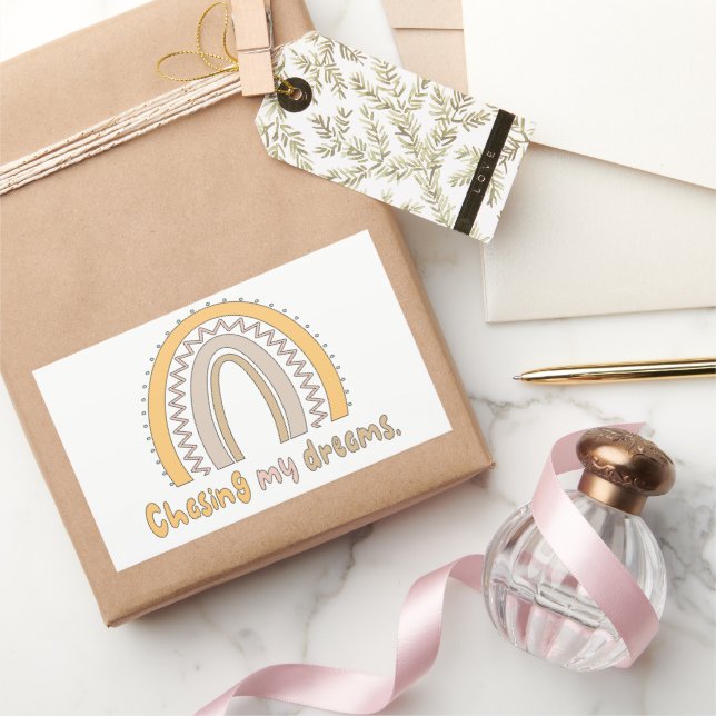 Chasing my dreams motivational colourful rainbow sticker (Gifting)