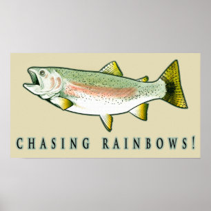 Chasing Rainbow Trout Poster