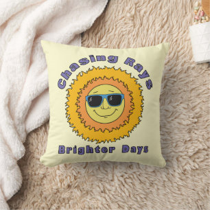 Chasing Rays Throw Pillow